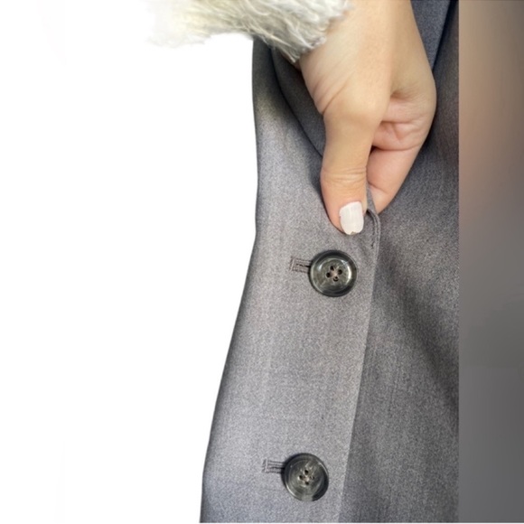 BANANA REPUBLIC Grey Wool Career Office Blazer Size 14 - Picture 7 of 8